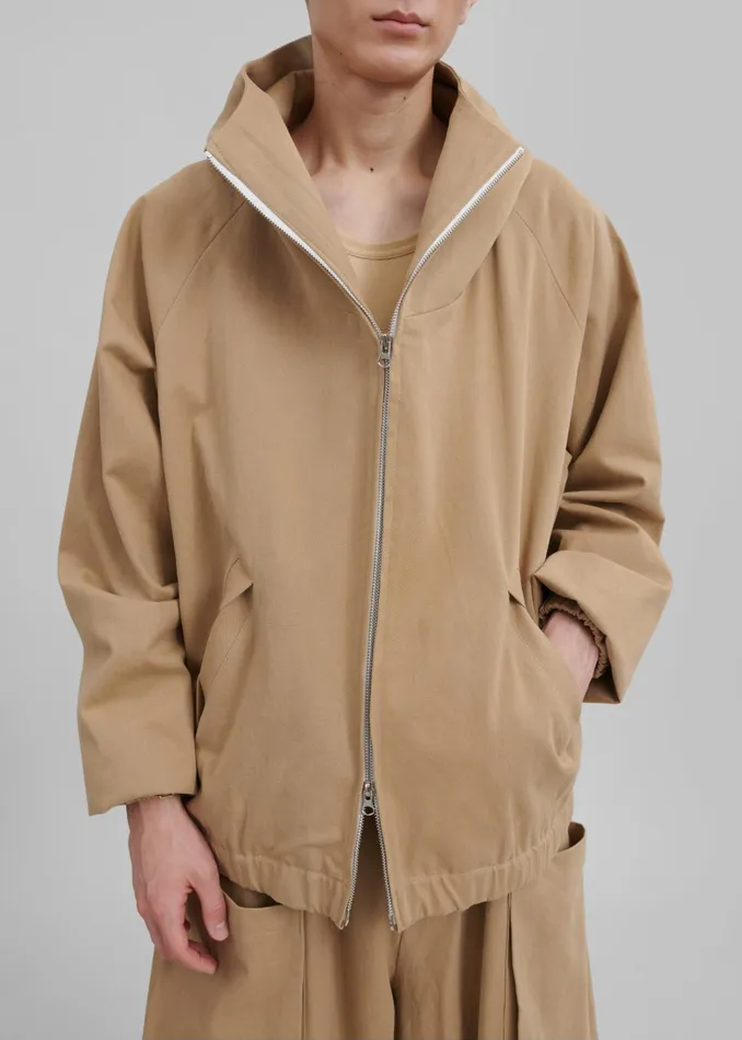 The Frankie Shop Outerwear Lauri Hooded Jacket 8211 Beige 8211 Men