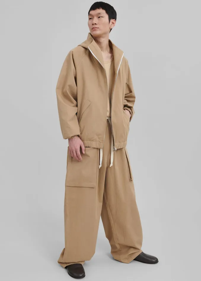 The Frankie Shop Outerwear Lauri Hooded Jacket 8211 Beige 8211 Men