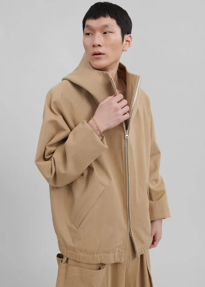 The Frankie Shop Outerwear Lauri Hooded Jacket 8211 Beige 8211 Men