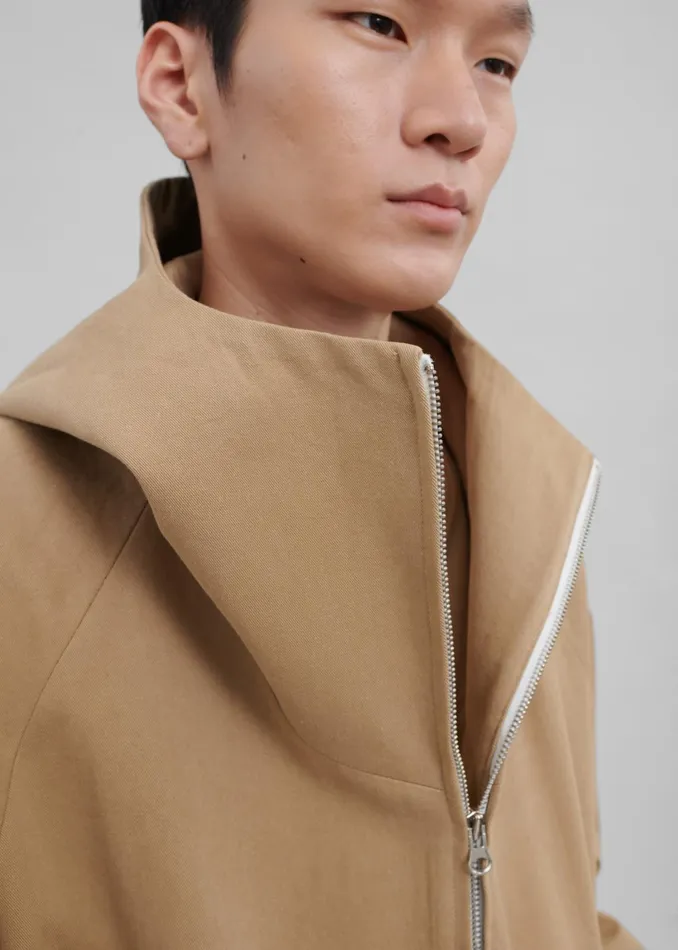 The Frankie Shop Outerwear Lauri Hooded Jacket 8211 Beige 8211 Men