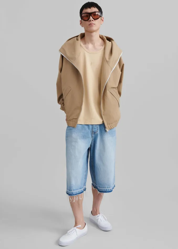 The Frankie Shop Outerwear Lauri Hooded Jacket 8211 Beige 8211 Men