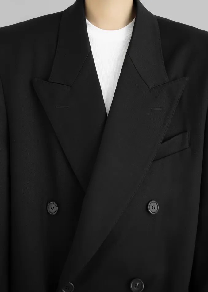 The Frankie Shop Outerwear London Double Breasted Coat 8211 Black 8211 Women