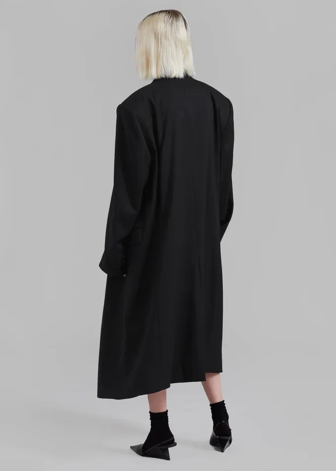 The Frankie Shop Outerwear London Double Breasted Coat 8211 Black 8211 Women