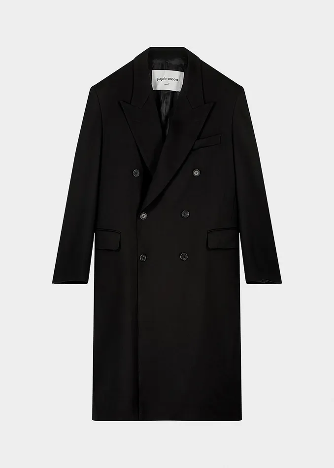 The Frankie Shop Outerwear London Double Breasted Coat 8211 Black 8211 Women