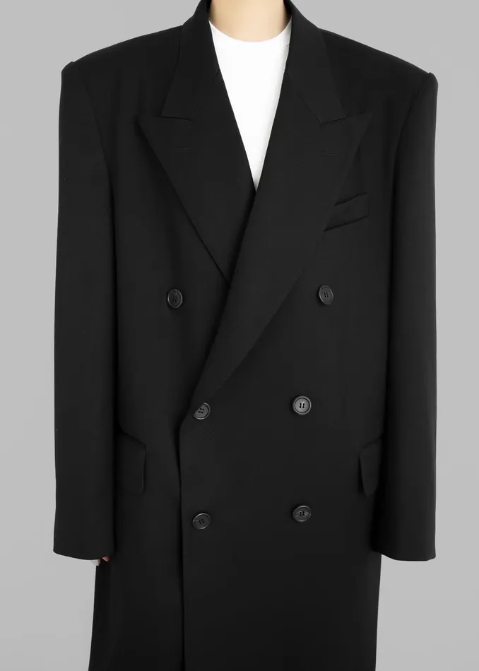 The Frankie Shop Outerwear London Double Breasted Coat 8211 Black 8211 Women