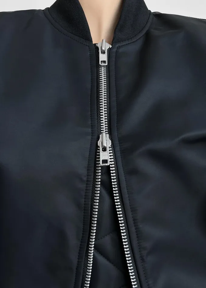 The Frankie Shop Outerwear Mati Cropped Padded Bomber 8211 Black 8211 Women