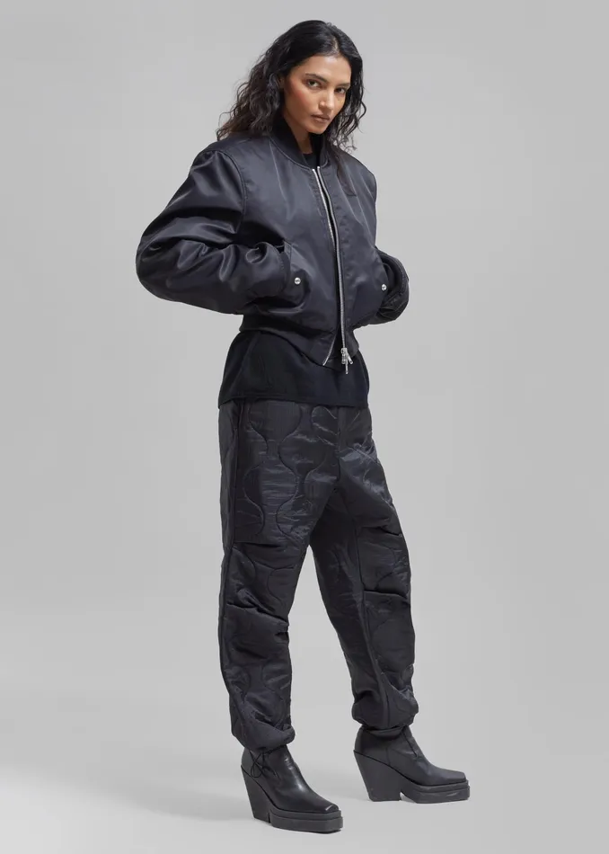 The Frankie Shop Outerwear Mati Cropped Padded Bomber 8211 Black 8211 Women