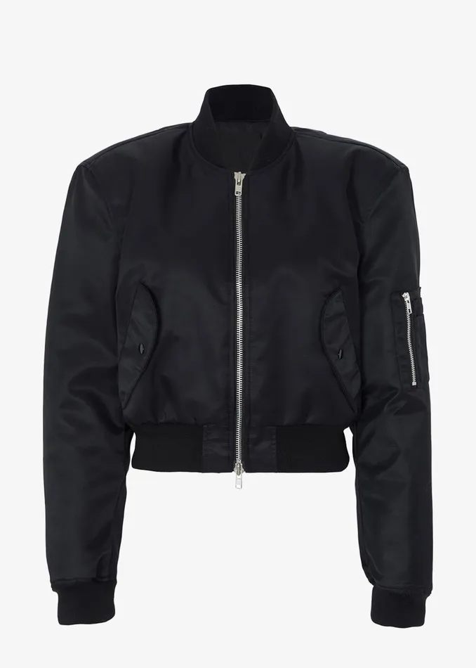 The Frankie Shop Outerwear Mati Cropped Padded Bomber 8211 Black 8211 Women