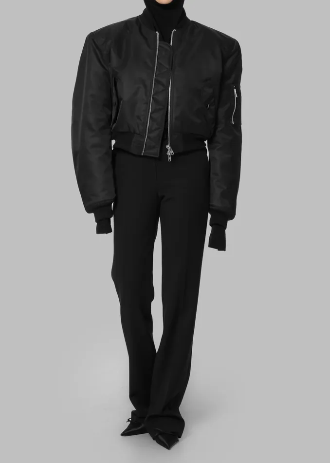 The Frankie Shop Outerwear Mati Cropped Padded Bomber 8211 Black 8211 Women