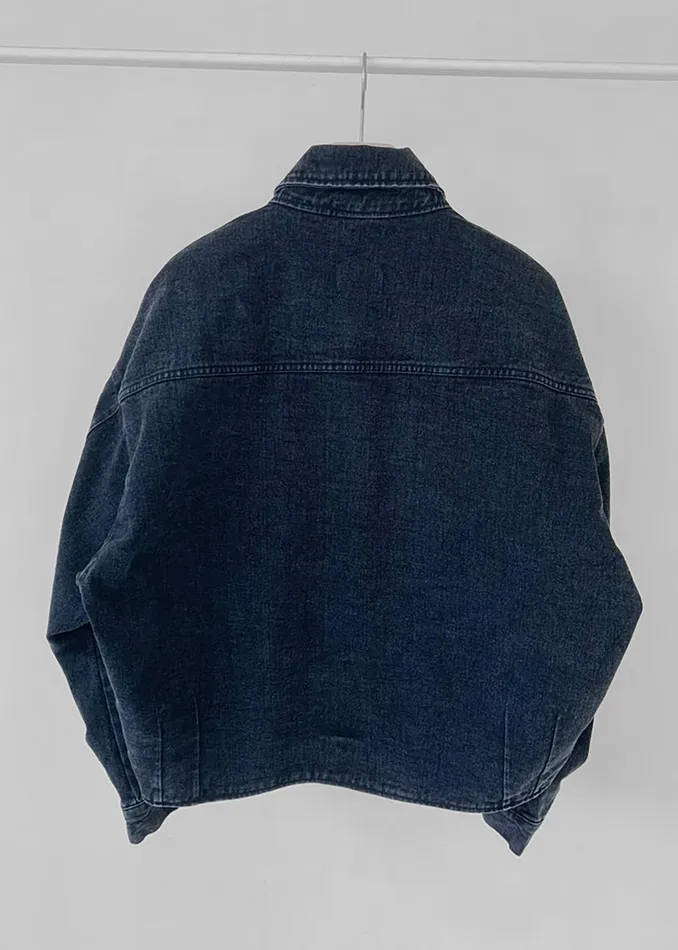 The Frankie Shop Outerwear Miller Denim Jacket 8211 Black Wash 8211 Men