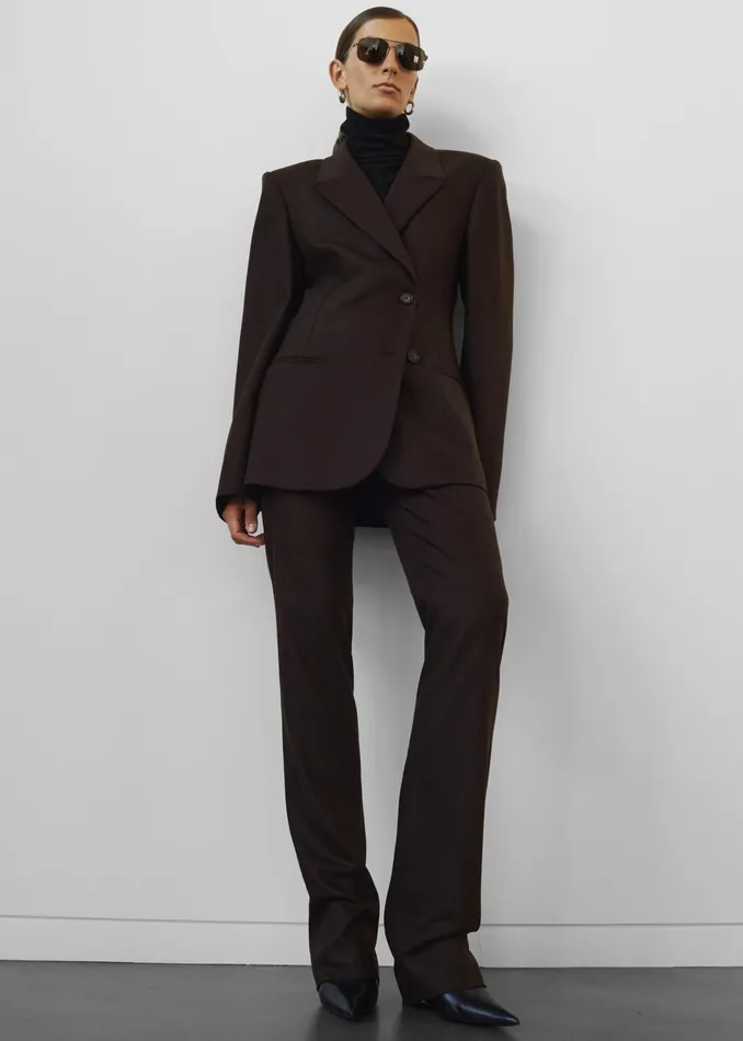 The Frankie Shop Outerwear Morrison Crossover Blazer 8211 Brown 8211 Women