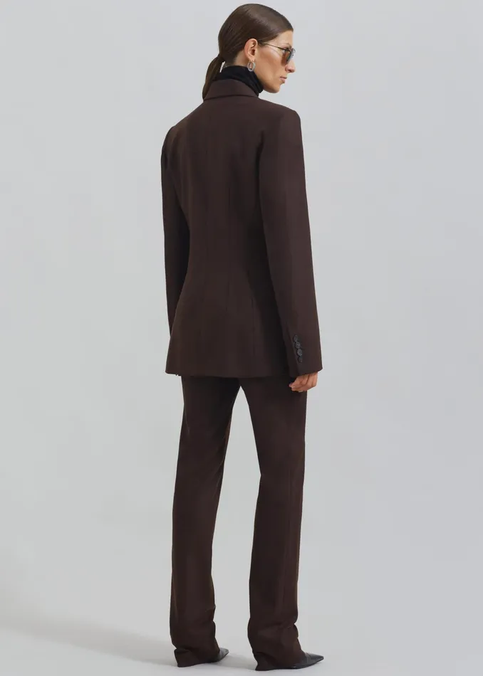 The Frankie Shop Outerwear Morrison Crossover Blazer 8211 Brown 8211 Women