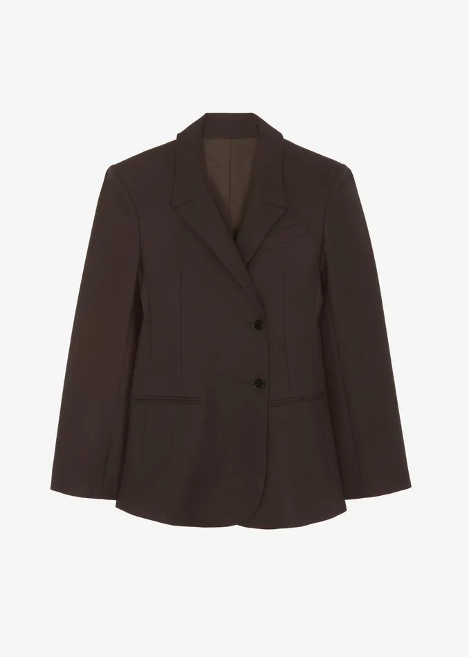 The Frankie Shop Outerwear Morrison Crossover Blazer 8211 Brown 8211 Women