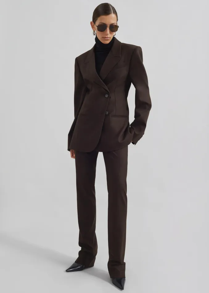 The Frankie Shop Outerwear Morrison Crossover Blazer 8211 Brown 8211 Women