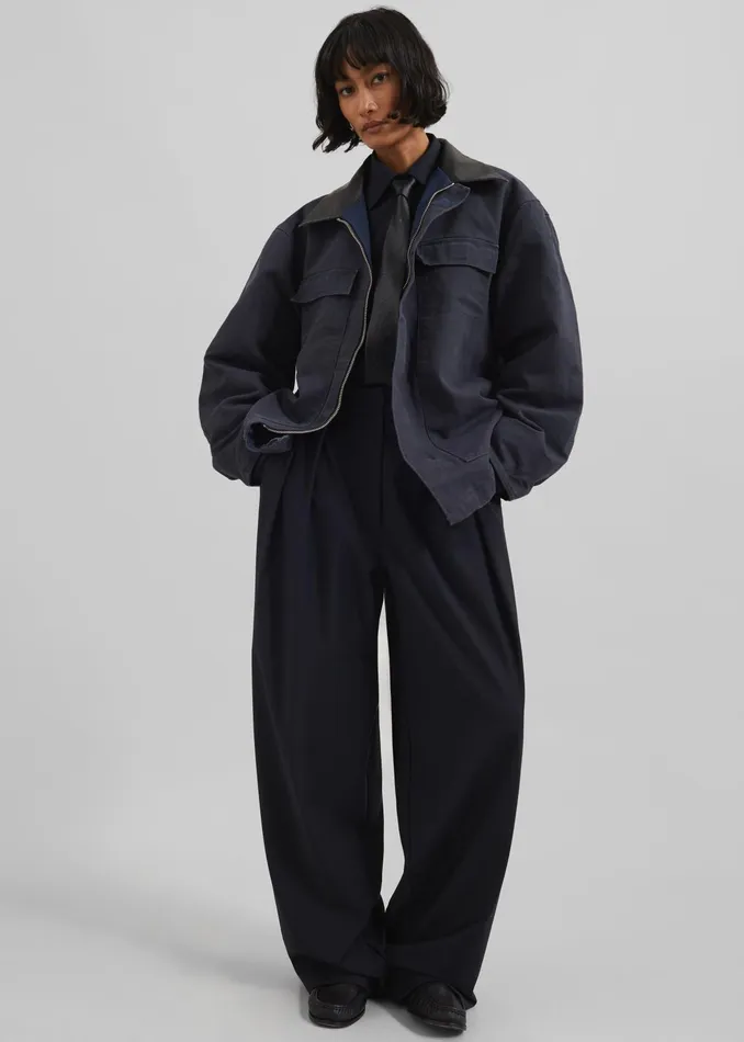 The Frankie Shop Outerwear Pelso Barn Jacket 8211 Navy 8211 Women