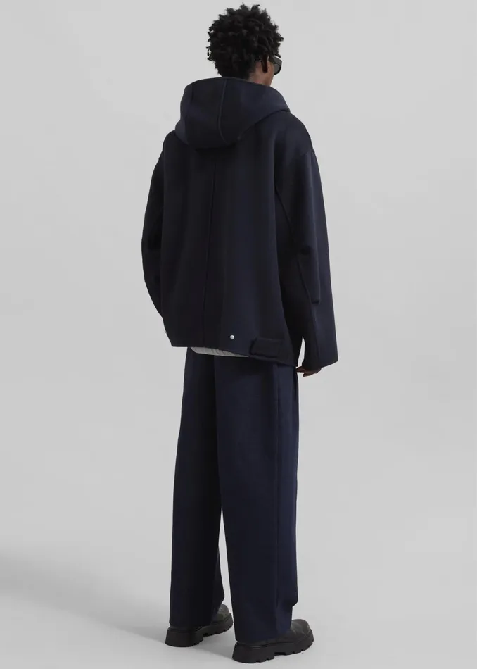 The Frankie Shop Outerwear Rye Hooded Wool Jacket 8211 Navy 8211 Men