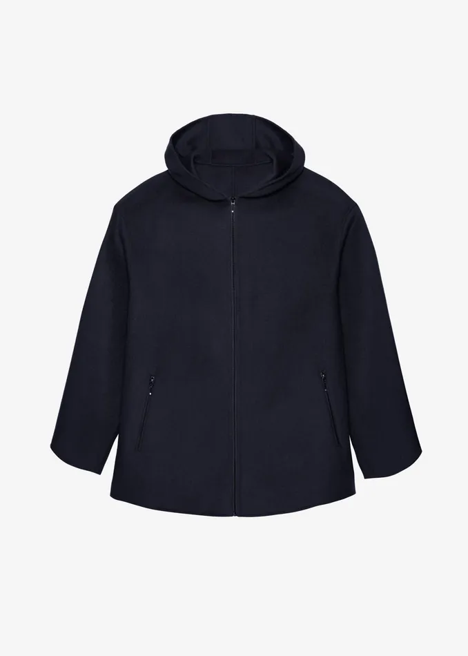 The Frankie Shop Outerwear Rye Hooded Wool Jacket 8211 Navy 8211 Men
