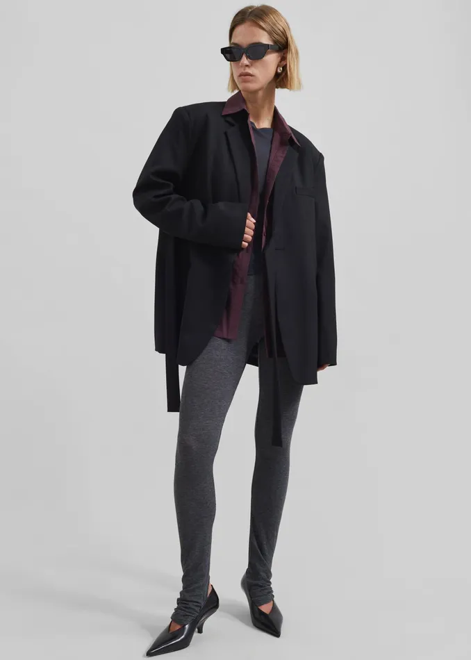 The Frankie Shop Outerwear Whiteney Tie Up Blazer 8211 Black 8211 Women
