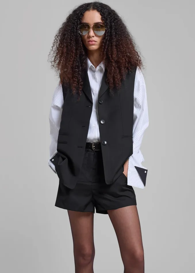 The Frankie Shop Outerwear Xandra Vest 8211 Black 8211 Women