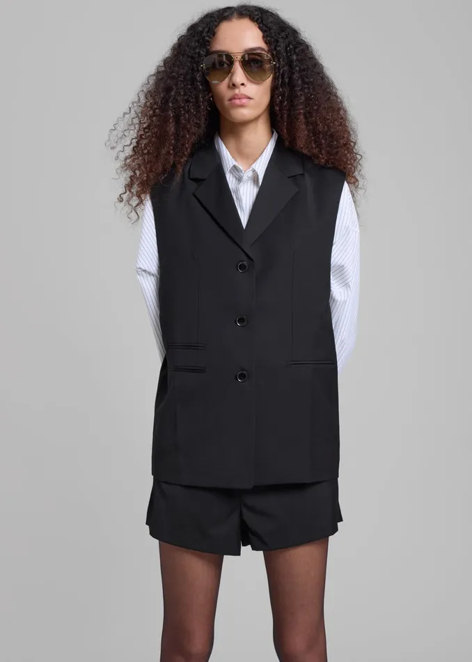 The Frankie Shop Outerwear Xandra Vest 8211 Black 8211 Women