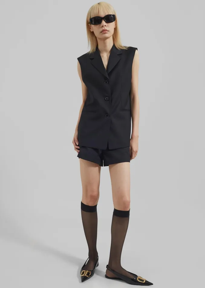 The Frankie Shop Outerwear Xandra Vest 8211 Black 8211 Women