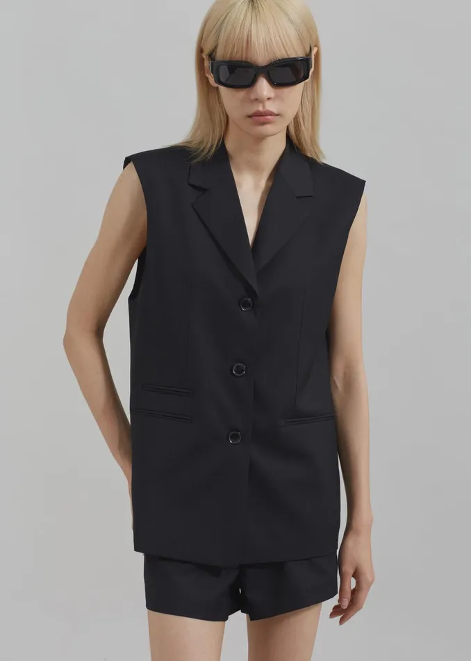 The Frankie Shop Outerwear Xandra Vest 8211 Black 8211 Women