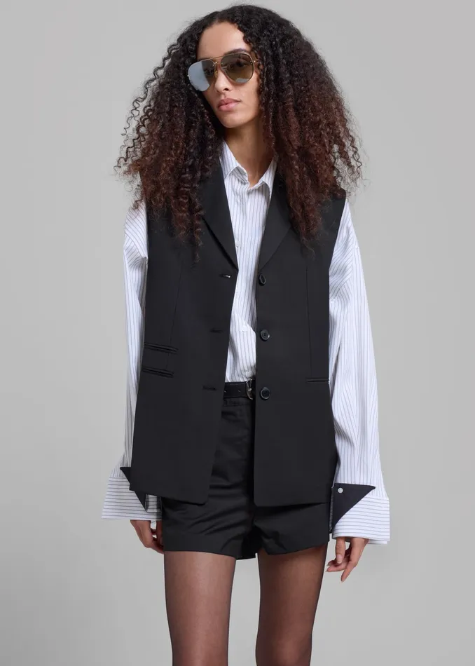 The Frankie Shop Outerwear Xandra Vest 8211 Black 8211 Women