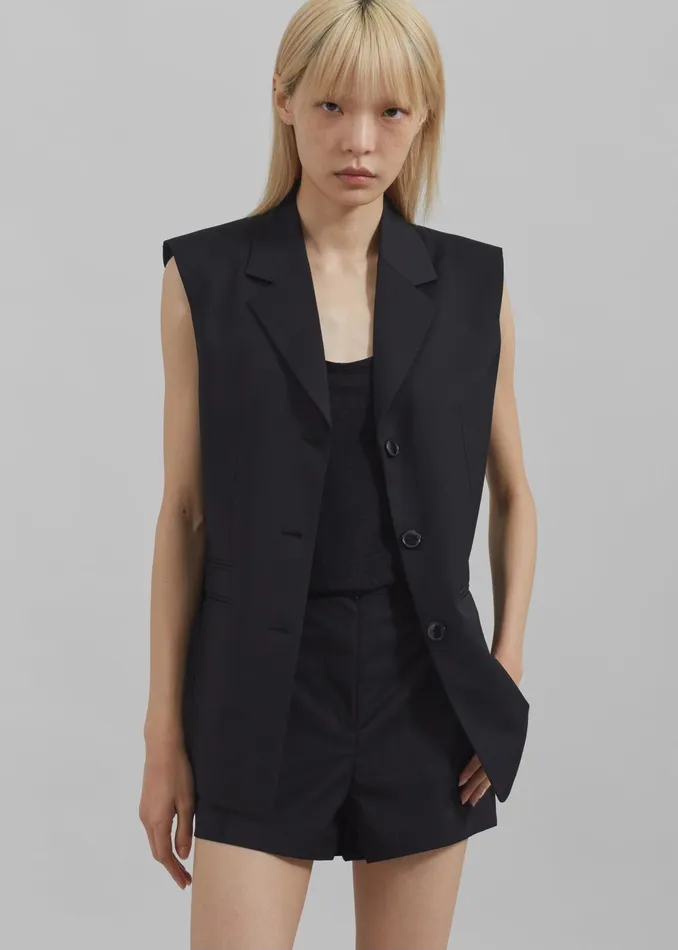 The Frankie Shop Outerwear Xandra Vest 8211 Black 8211 Women