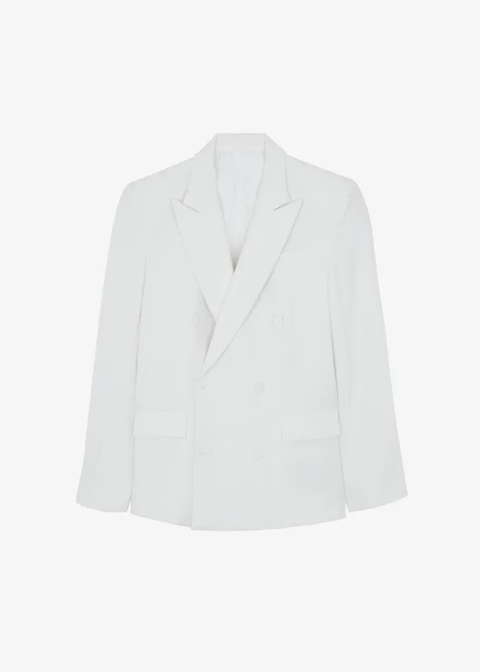 The Frankie Shop Outerwear Zia Covered Buttons Blazer 8211 White 8211 Women