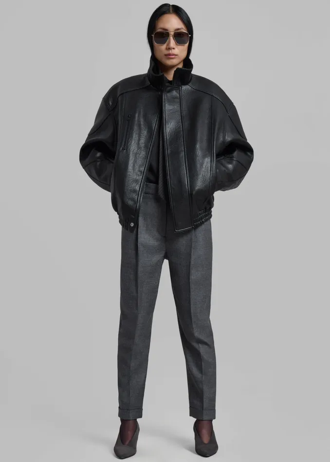 The Frankie Shop Outerwear Zion Quilted Bomber Jacket 8211 Black 8211 Women
