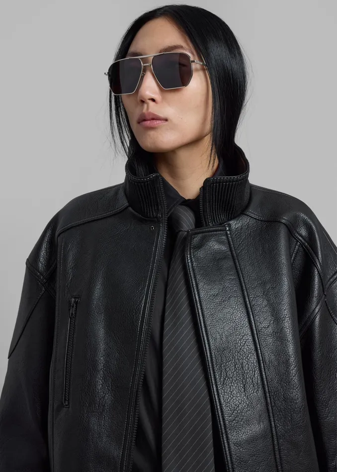 The Frankie Shop Outerwear Zion Quilted Bomber Jacket 8211 Black 8211 Women