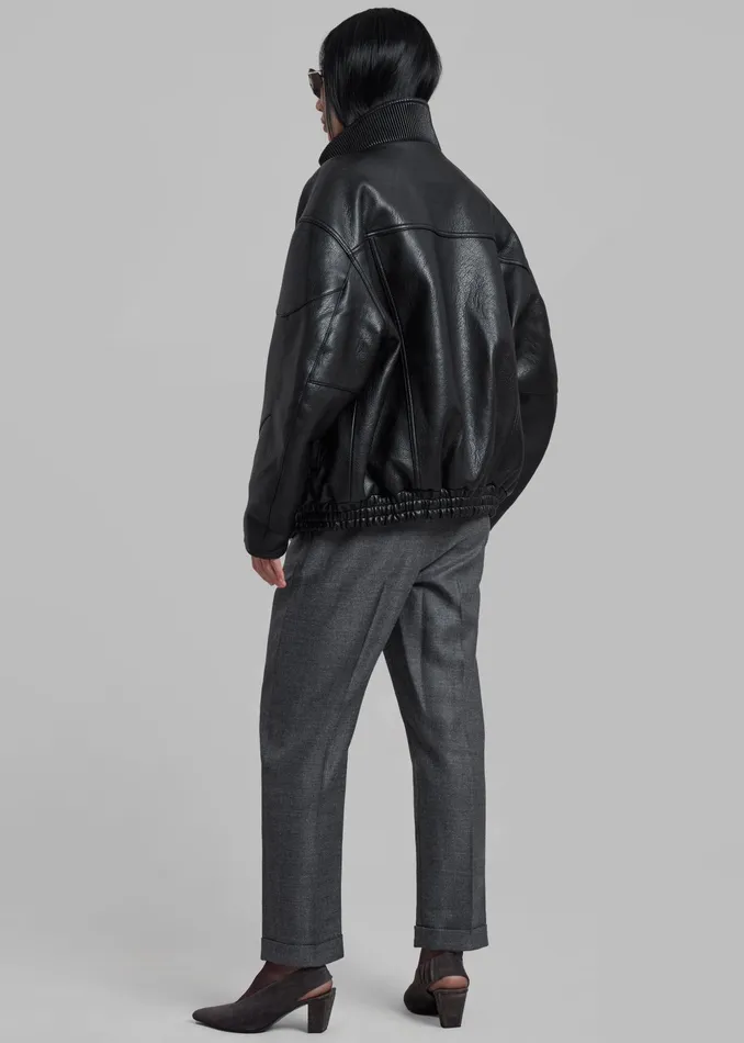 The Frankie Shop Outerwear Zion Quilted Bomber Jacket 8211 Black 8211 Women