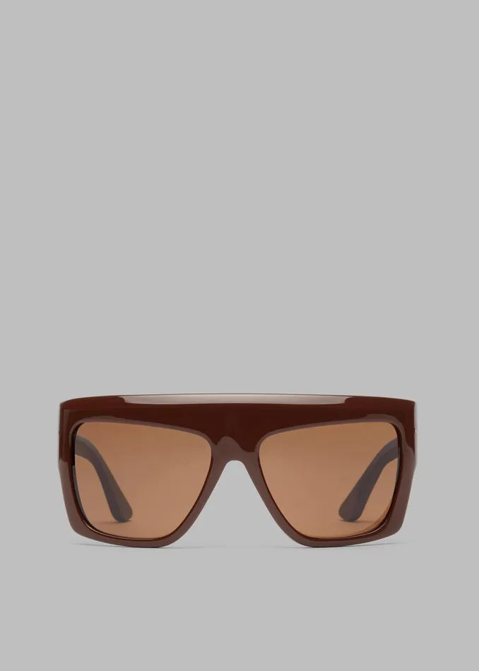 The Frankie Shop Port Tanger Hal Sunglasses 8211 Alkakaw AcetateTobacco Lens 8211 MenWomen