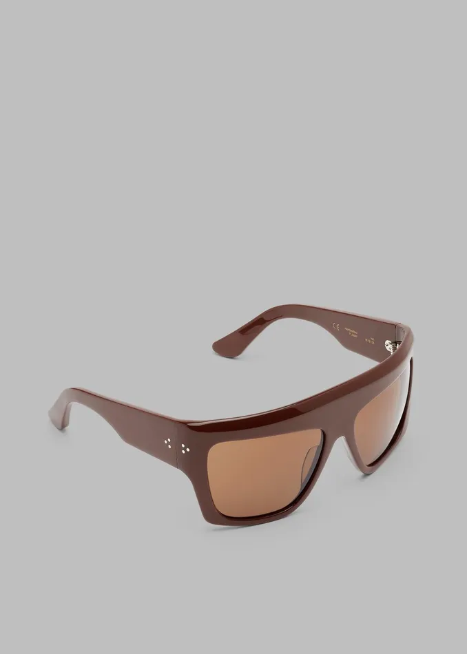 The Frankie Shop Port Tanger Hal Sunglasses 8211 Alkakaw AcetateTobacco Lens 8211 MenWomen