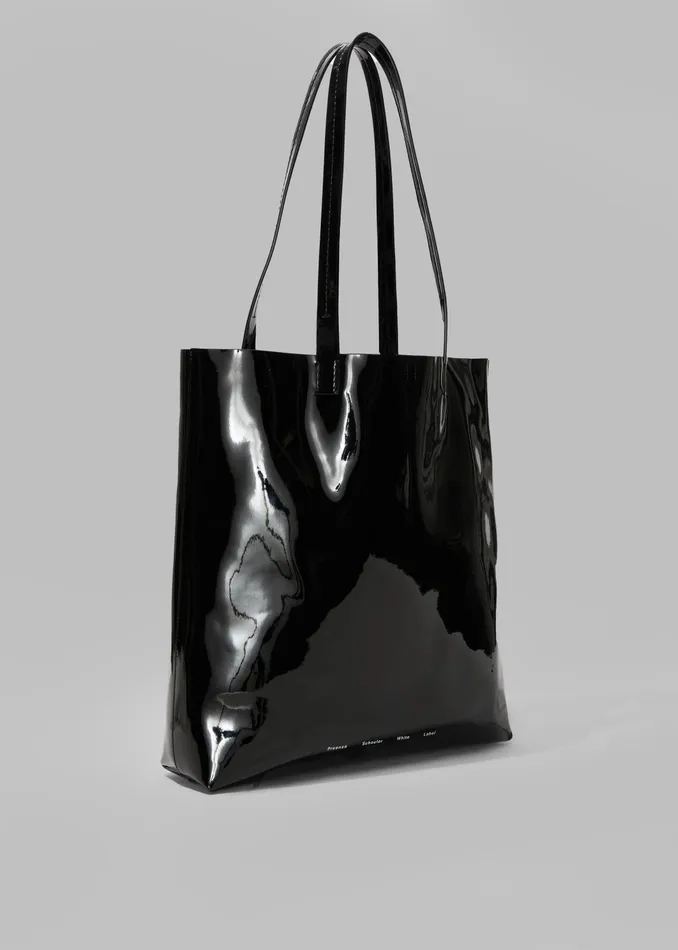 The Frankie Shop Proenza Schouler White Label Walker Patent Tote Bag 8211 Black 8211 Women The Frankie Shop Proenza Schouler White Label Walker Patent Tote Bag 8211 Black 8211 Women