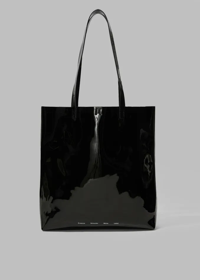The Frankie Shop Proenza Schouler White Label Walker Patent Tote Bag 8211 Black 8211 Women