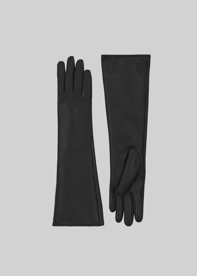 The Frankie Shop Rosvik Long Leather Gloves 8211 Black 8211 Women