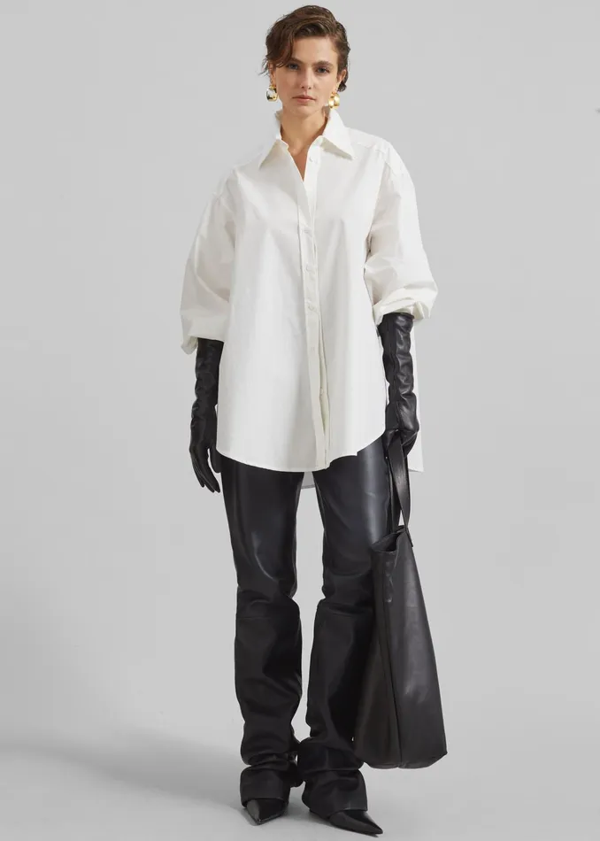 The Frankie Shop Rosvik Long Leather Gloves 8211 Black 8211 Women
