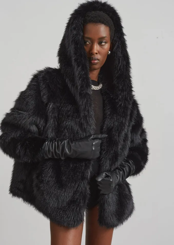 The Frankie Shop Rosvik Long Leather Gloves 8211 Black 8211 Women