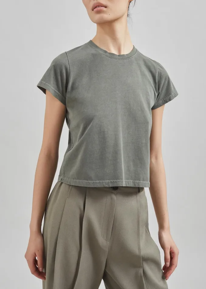 The Frankie Shop Tops Dollie Tee 8211 Khaki 8211 Women