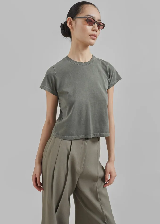 The Frankie Shop Tops Dollie Tee 8211 Khaki 8211 Women