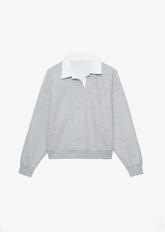 The Frankie Shop Tops Edwin Boxy Sweatshirt 8211 Grey 8211 Women