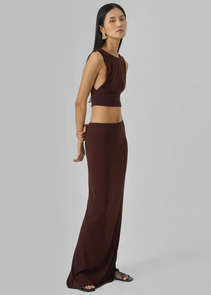 The Frankie Shop Tops Evangeline Cropped Tank 8211 Brown 8211 Women