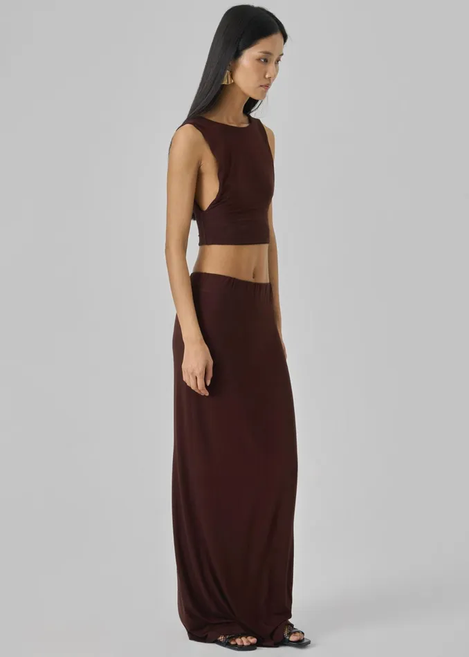 The Frankie Shop Tops Evangeline Cropped Tank 8211 Brown 8211 Women