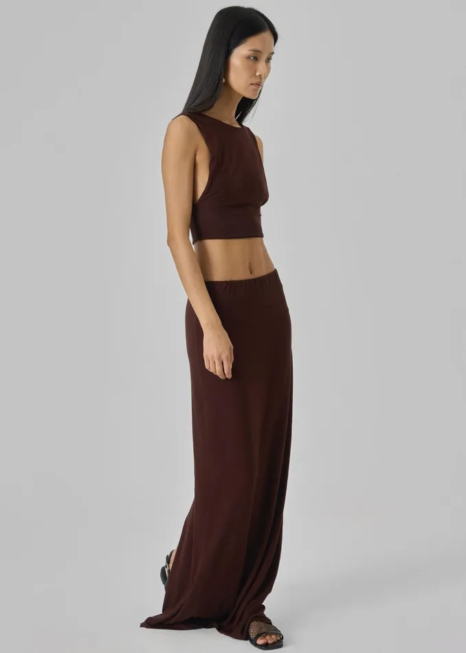 The Frankie Shop Tops Evangeline Cropped Tank 8211 Brown 8211 Women