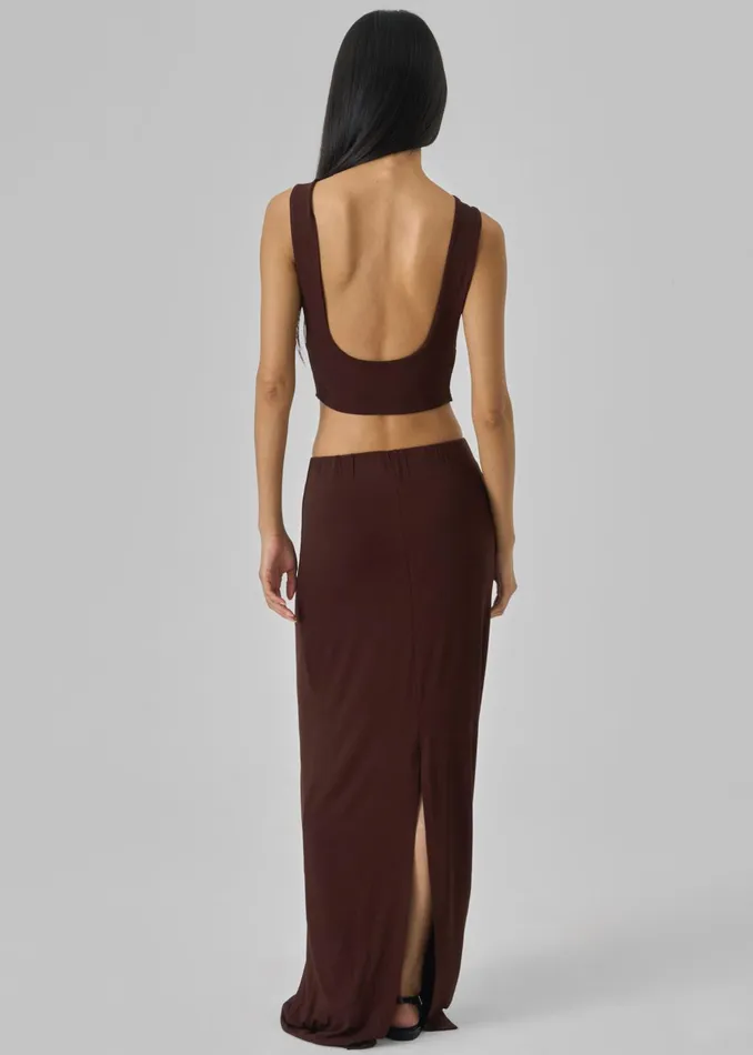The Frankie Shop Tops Evangeline Cropped Tank 8211 Brown 8211 Women