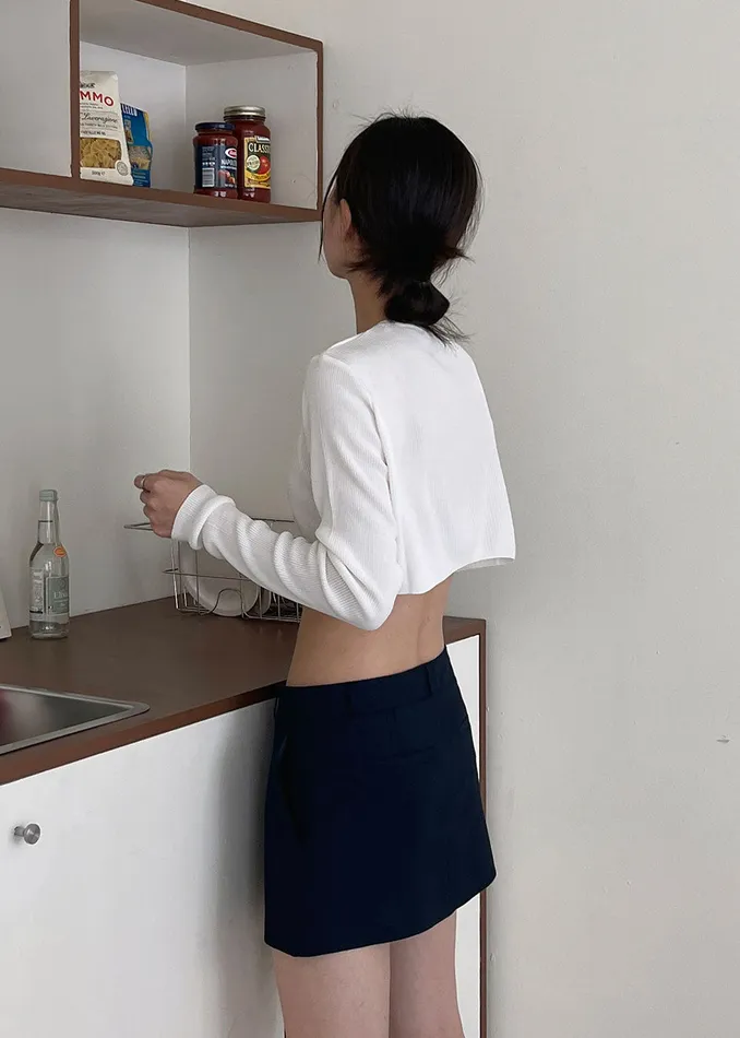 The Frankie Shop Tops Kaz Cropped Knit Top 8211 White 8211 Women