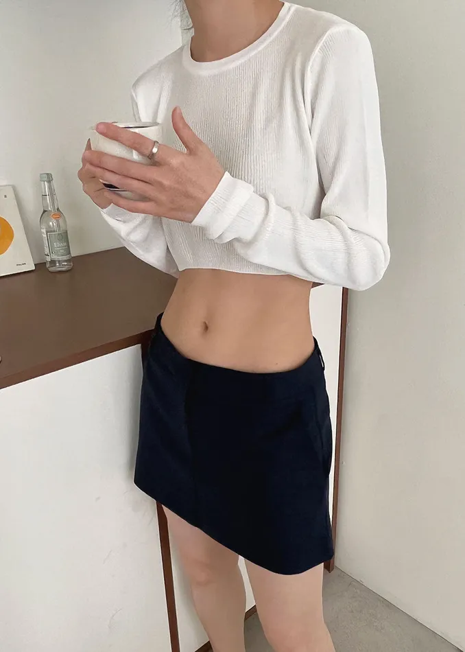 The Frankie Shop Tops Kaz Cropped Knit Top 8211 White 8211 Women