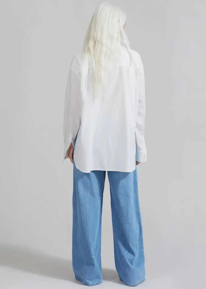 The Frankie Shop Tops Lui White Shirt 8211 White Stripe 8211 Women