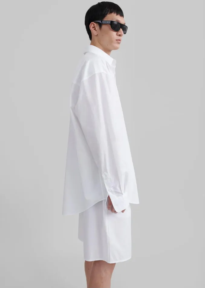 The Frankie Shop Tops Matthias Oversized Shirt 8211 White 8211 Men